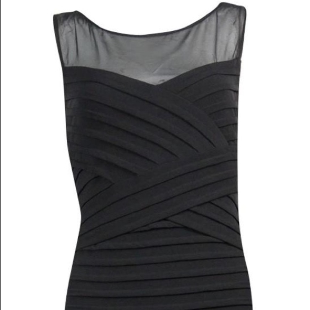 NWOT Calvin Klein Illusion Pleated Jersey Dress - Picture 2 of 4